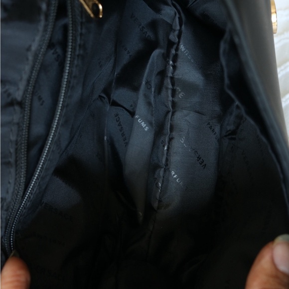 ‼️SOLD‼️ Versace Parfums | Black and Gold Medusa Crossbody Bag - Picture 6 of 6